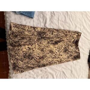 Leopard Print Midi Skirt